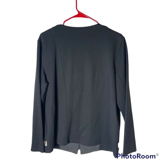 PICADILLY BLACK W/MULTI TRIM CARDIGAN JACKET SZ M NWOT - Picture 2 of 5